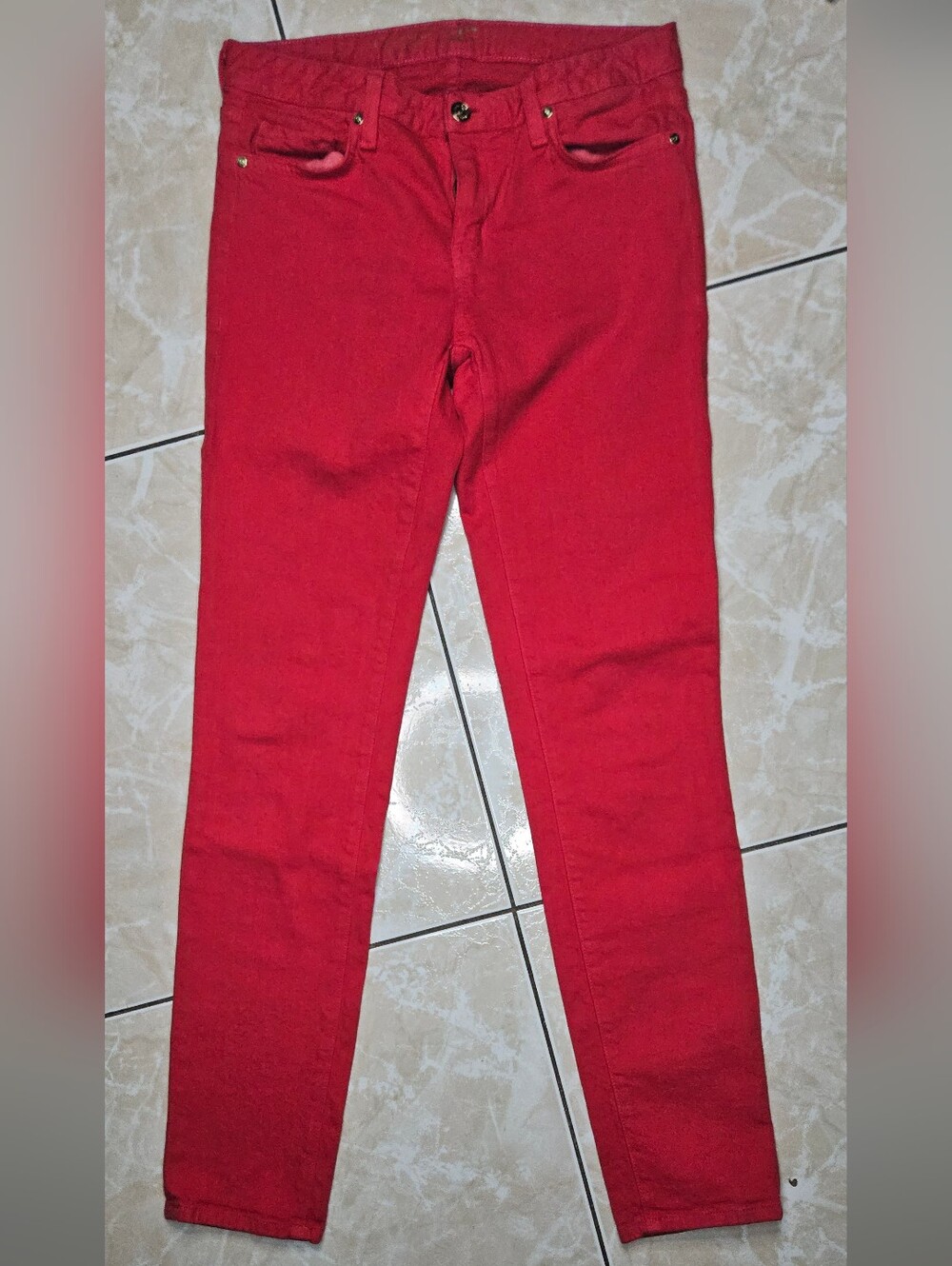 Kate Spade Broome Street Play Hooky Red Skinny Jeans Size 27 - Picture 2 of 9